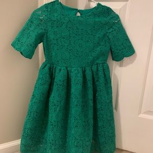 Janie & Jack green lace dress